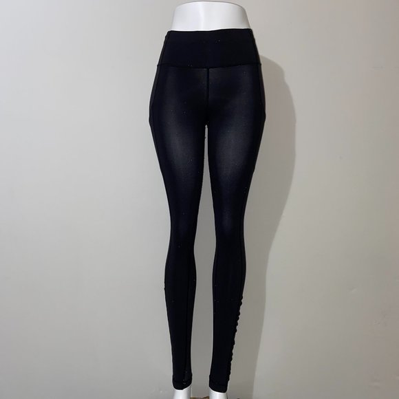 lululemon athletica Pants - LULULEMON BLACK LEGGINGS w/ MESH - 2